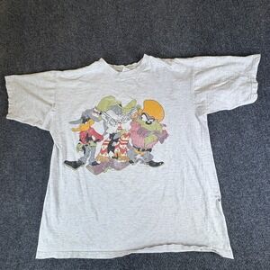 VTG‎ Sherry's Best Warner Bros Looney Tunes T-Shirt Mens XL Heather Gray Graphic